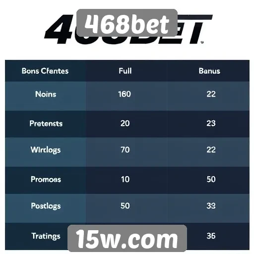 Comparativo de bônus e promoções do 468bet